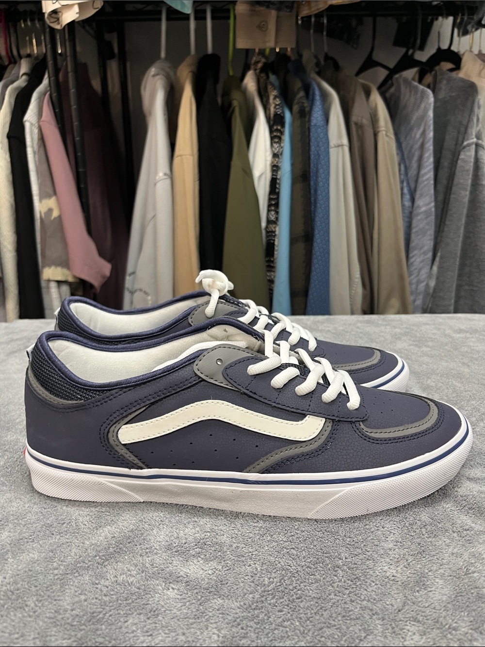 Vans Skate Rowley 25th Navy, and White